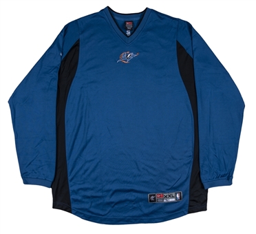 2002-03 Michael Jordan Game Worn Washington Wizards Long-Sleeved Warm-Up Shirt - Final Season (George Koehler Michael Jordan Collection LOA)